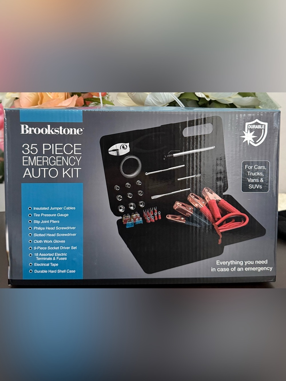 🆕🚗 BROOKSTONE 35 PIECE CAR EMERGENCY AUTO KIT. BRAND SEALED IN BOX!